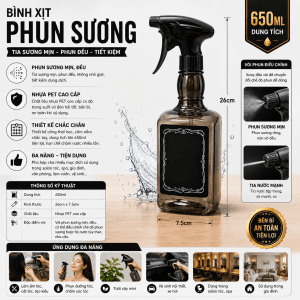 Bình Xịt Sương Barber 650ml XD-22