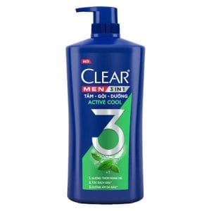 DẦU TẮM GỘI CLEAR MEN 3 TRONG 1 ACTIVE COOL MÁT LẠNH